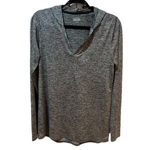 BCG Womens Pullover Hooded Performance Top Size LARGE Gray Space Dye Tru-Wick